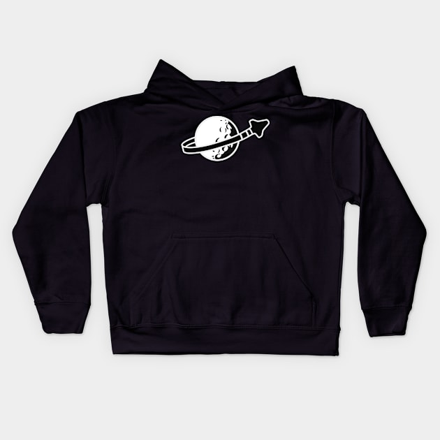 Space Monochrome Kids Hoodie by The Brick Dept